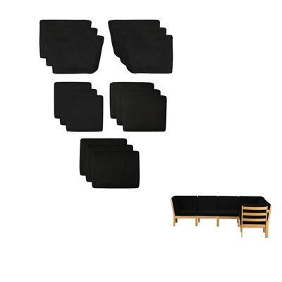 Cushion set for GE280 module Cornor sofa (3 - corner 2) by Hans J Wegner